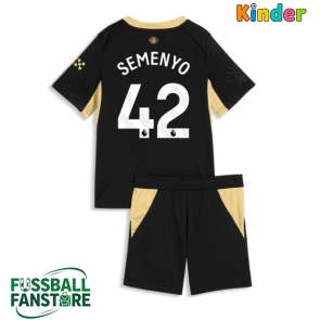 Manchester City Antoine Semenyo #42 Replik Auswärtstrikot Kinder 2026-27 Kurzarm (+ Kurze Hosen)